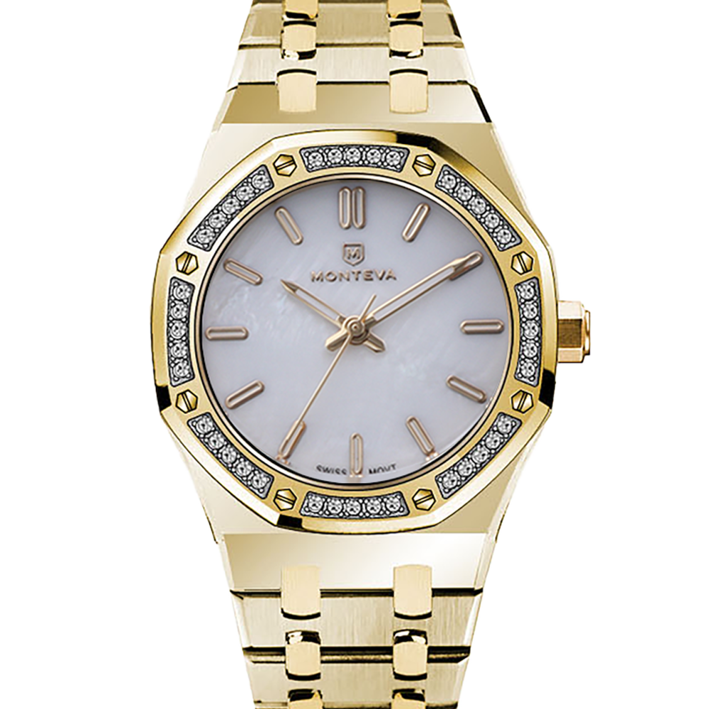 M19023 gold white zoom