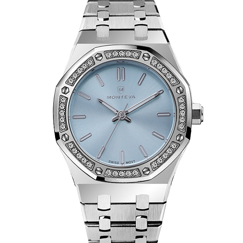 M19023 silver light blue zoom